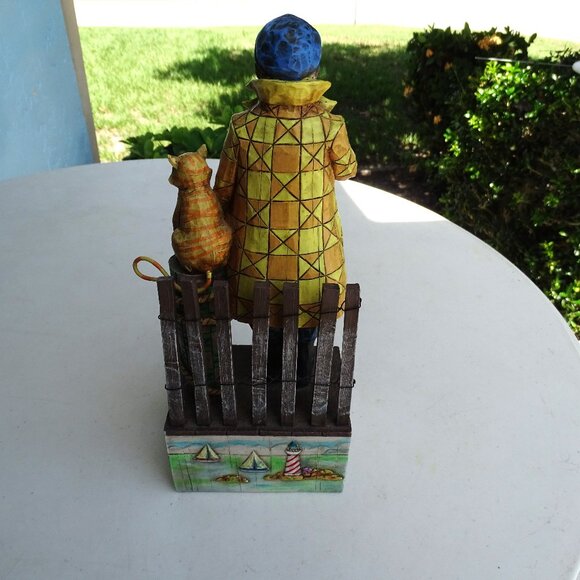 Jim Shore Shorelights Old Salt Evening Star‎ Sea Captain Cat Figurine 118741 - Picture 4 of 8